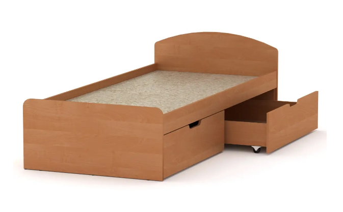 Ліжко Компаніт 90+2 90x200 см вільха